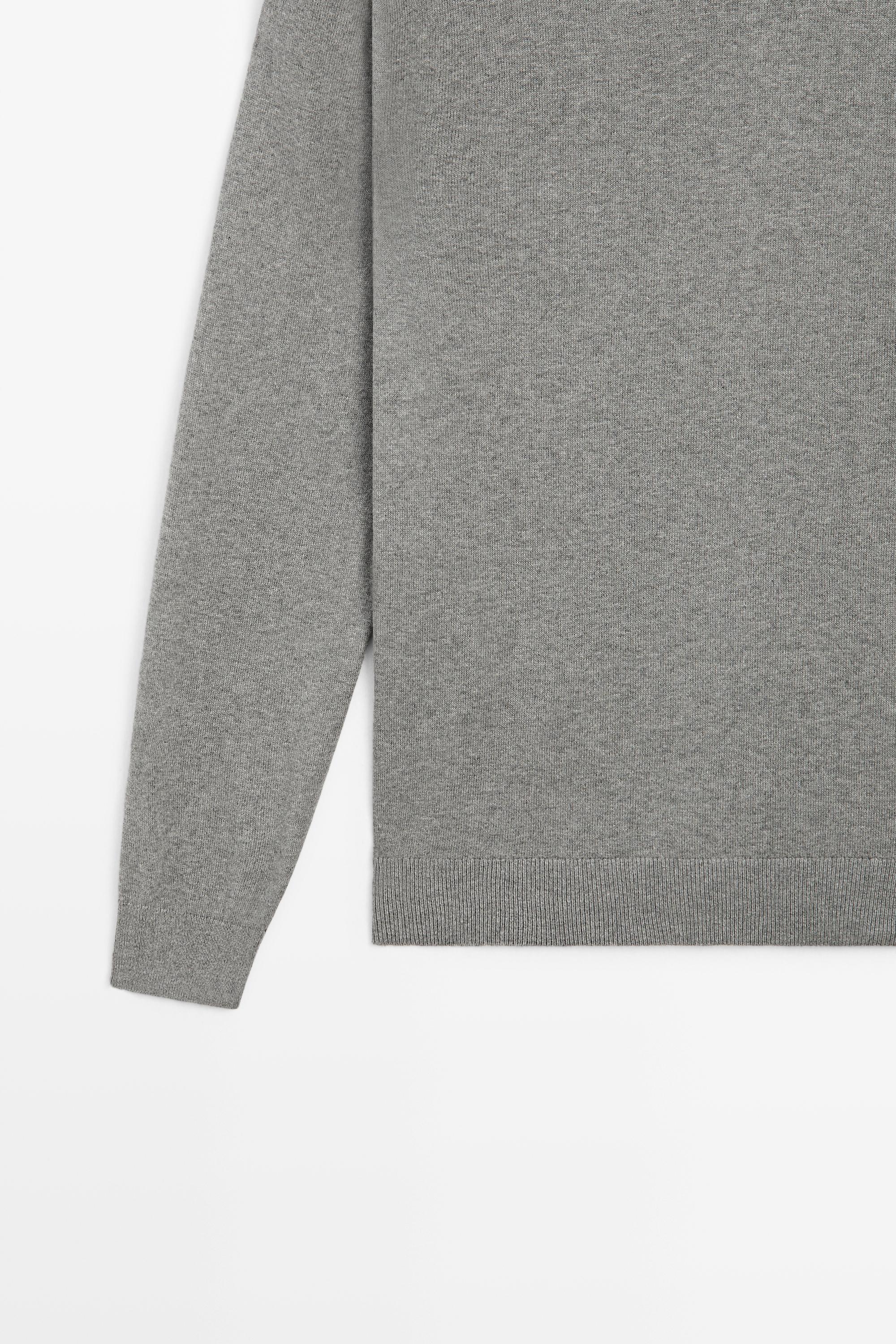 Cotton blend knit sweater